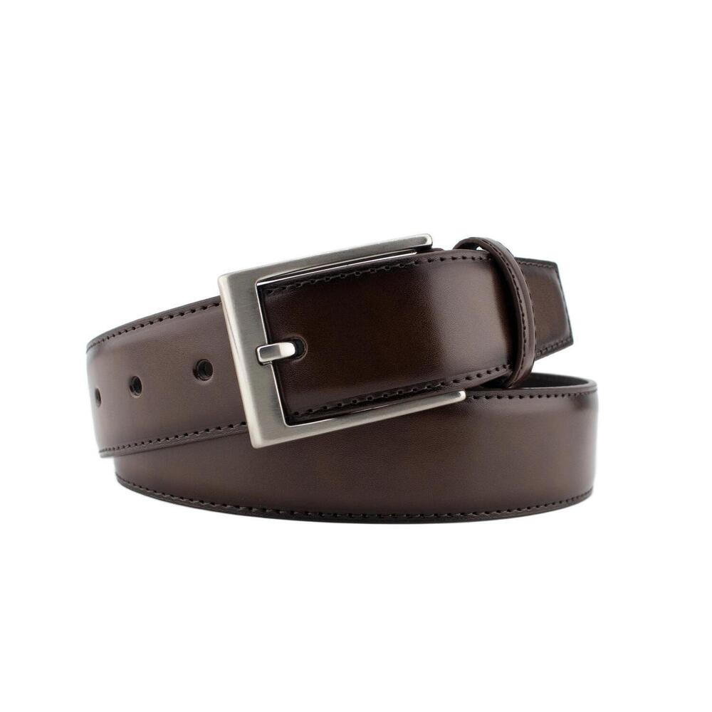 NEW DIBI dress split leather belt in dark brown